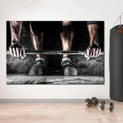Haltérophilie et musculation affiche sur toile 70x100 cm haute définition pour booster votre énergie