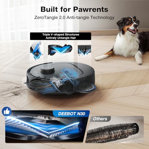Image of ECOVACS DEEBOT N30 Omni Care Robot Vacuum and Mop, 10000Pa Suction, TruEdge Adaptive Edge Mopping, ZeroTangle 2.0 Technology, Hot Air-Drying, Self-Emptying, Auto-Lift Mopping, Obstacle Avoidance