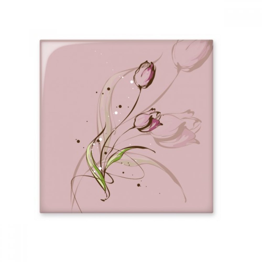 Tulipe en céramique brillante peinte à la main pour rénover un mur de salle de bain terne