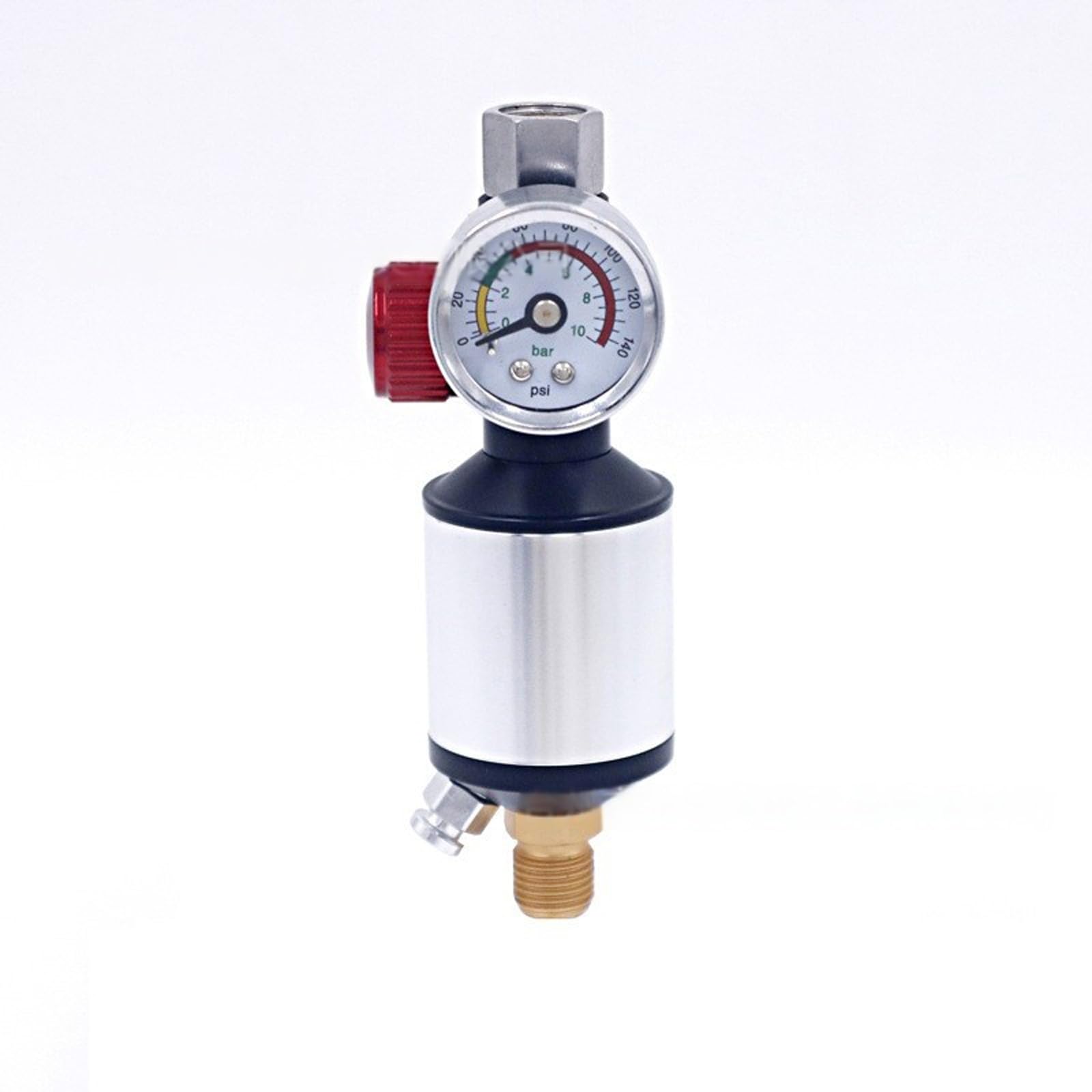 Msioytog Silver Sprays Air Pressure Regulator Gauge Air Filter Oil Water Separator Water Filter Tool Accessories Factory Equipment Compressor Regulator