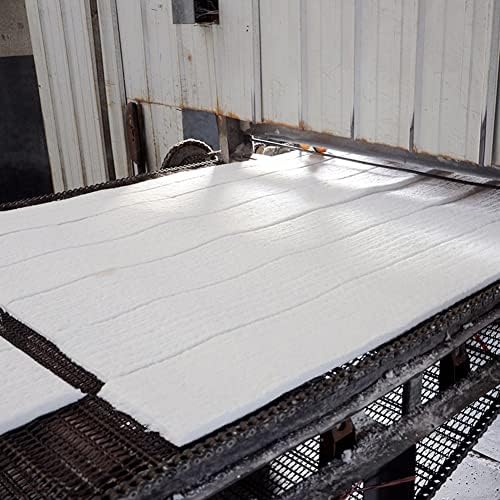 High-Temperature Ceramic Fiber Blanket, 2400°F Fireproof Insulation for Stoves, Ovens & Fire Bricks, Heat Insulation Liner (61x60cm)