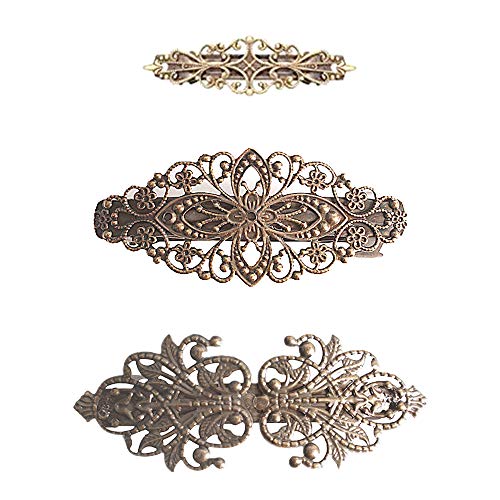 Ceqiny 3 Packs Vintage Hair Accessories French Barrette Retro Hairpins Boho Bronze Copper Metal Hair Clips Spring Hair Clips Flower Hair Pins Ancient Style Hair Side Clip Wedding Party Hair Styling Ceqiny 3 Packs Vintage Hair Accessories French Barrette Retro Hairpins Boho Bronze Copper Metal Hair Clips Spring Hair Clips Flower Hair Pins Ancient Style Hair Side Clip Wedding Party Hair Styling