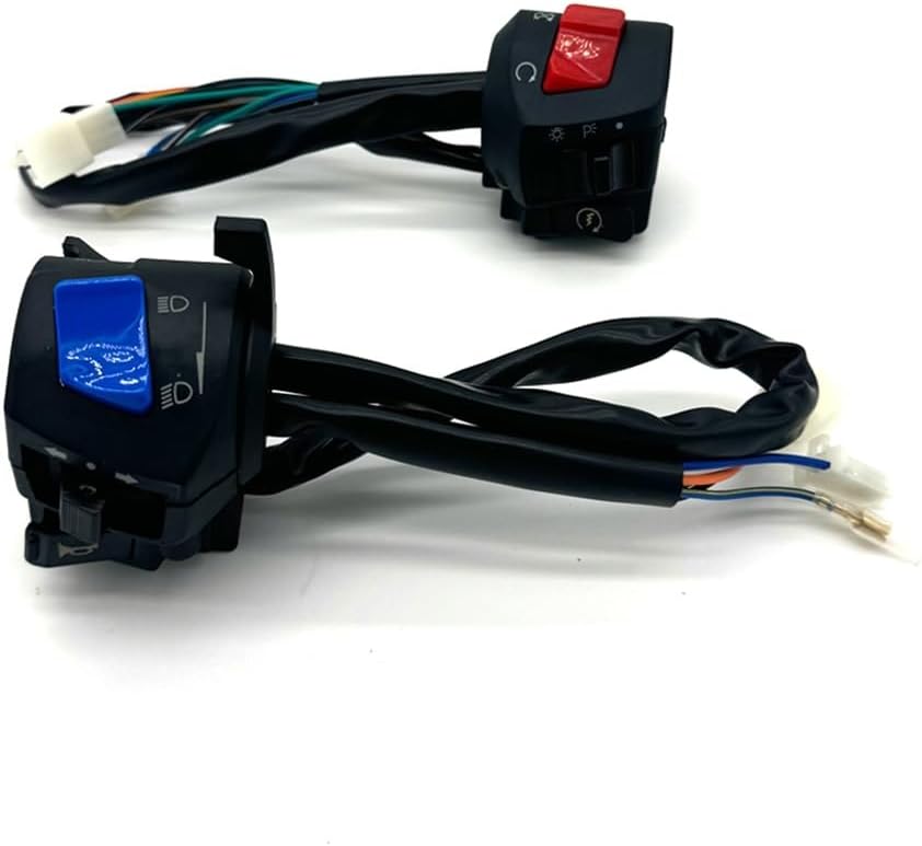 Motorcycle Handlebar Switch Control 22mm 7/8 Inch Universal Waterproof Motorcycle Horn Turn Signal Control Switch(1pcs Left)