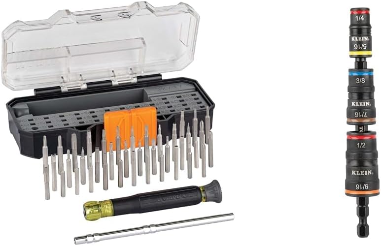 Klein Tools 39-Piece Precision Screwdriver Set for Apple Products and 7-In-1 Impact Flip Socket Set