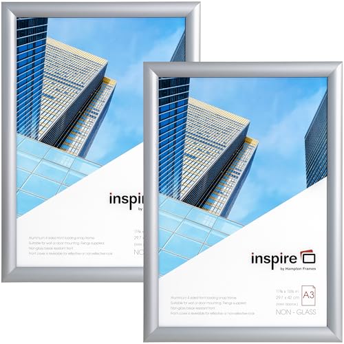 inspire by Hampton Frames, Silver, A3 (30x42cm)