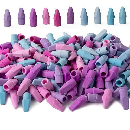 Image of Mr. Pen- Bulk Pencil Erasers Toppers, 1000 Pack, Colorful, Latex Free | No-Smudge Cap Pencil Erasers for Precise Erasing, Kids, Teachers, Studying Supplies