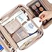 NISHEL Travel Toiletry Bag for Women, Makeup Essentials Organizer, Hanging Case for Accessories, Cosmetics, Large Size, Pink