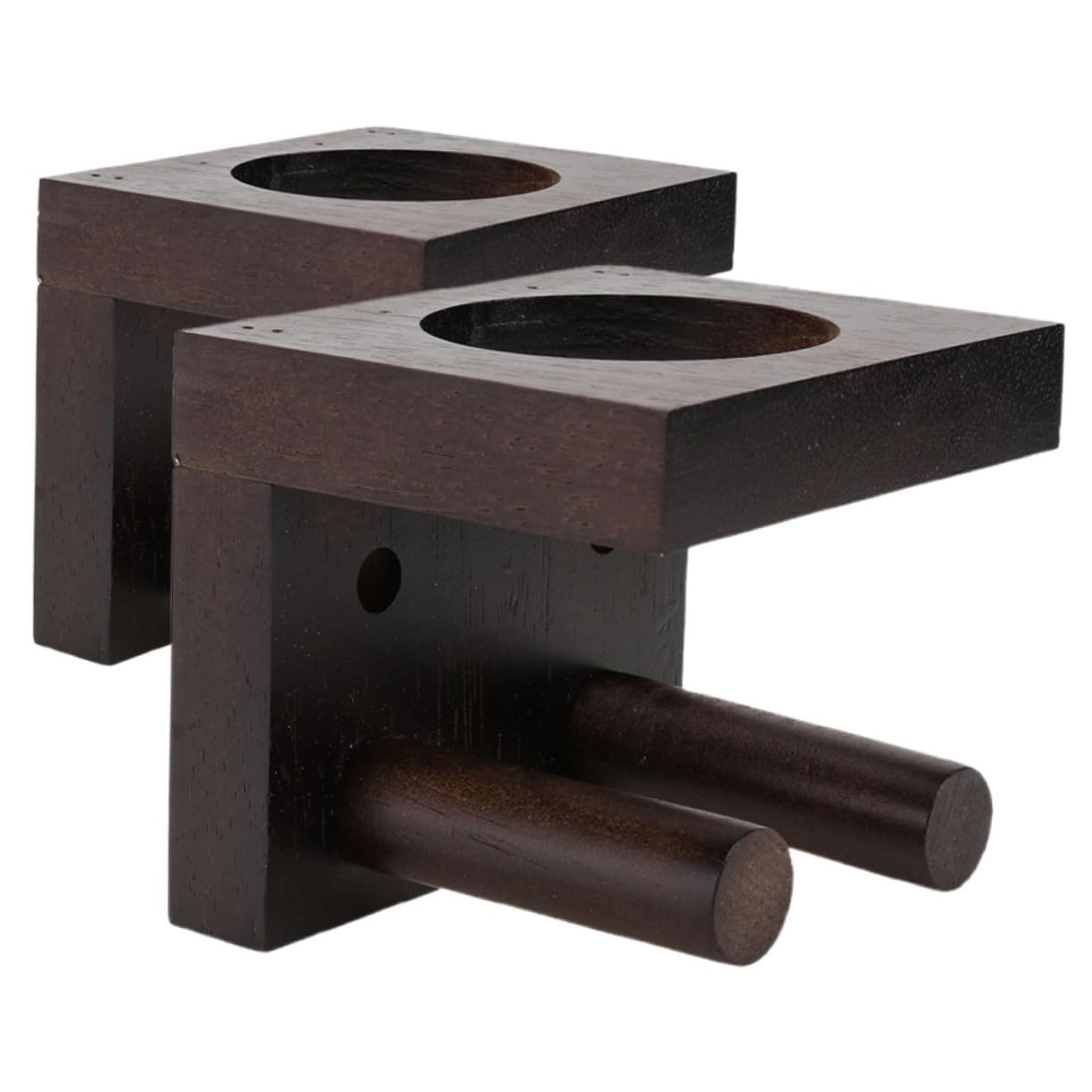 Mikikit 2 Pack Baseball Bat Wall Mount Rack Solid Wood Bat Hanger Display Caddy for Sports Equipment