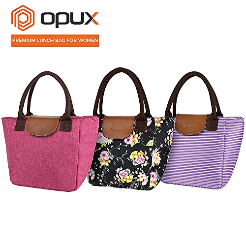 Opux Large Lunch Bags For Women, Insulated Lunch Tote For Adult Women Work, Tall Reusable Lunch Box Purse With Pockets For Work Office, Lunch Cooler For Meal Prep, 15 Cans (Heather Gray) #TOP6