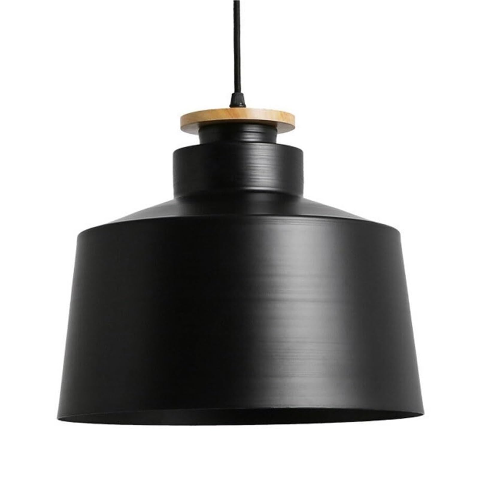 KHUKHU Nordic Industrial Style Chandelier, E27 Screw Metal Hanging Lamp Shade,Flush Mount Ceiling Light Fixtures, Living Room Bedroom Bar Decoration Pendant Light(Dark)