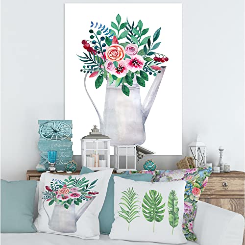 Toile murale fleurs pot rustique tableau décoration maison - 2