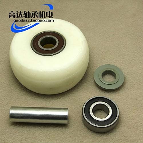 Ochoos 4-inch Heavy-Duty Nylon Single Caster Twin Bearing Flat Trailer Wheel