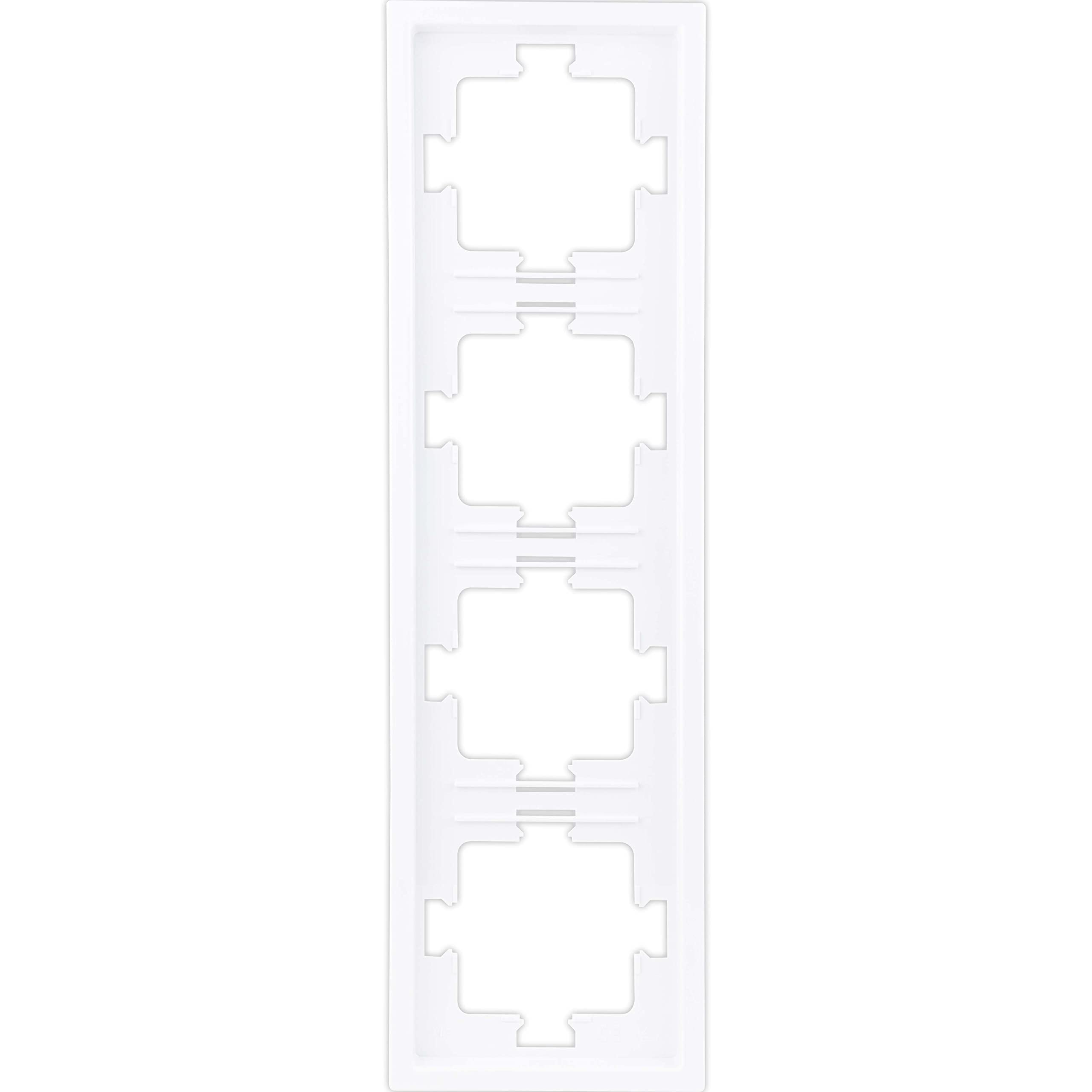 REV Futura, 4-fach Rahmen Steckdose, Rahmen Taster, Ausschalter etc., weiss