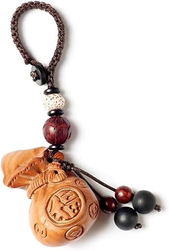Keychain Bag Charms Keychain Car Bag Ornaments Wooden Wallet Key Pendant Good Luck
