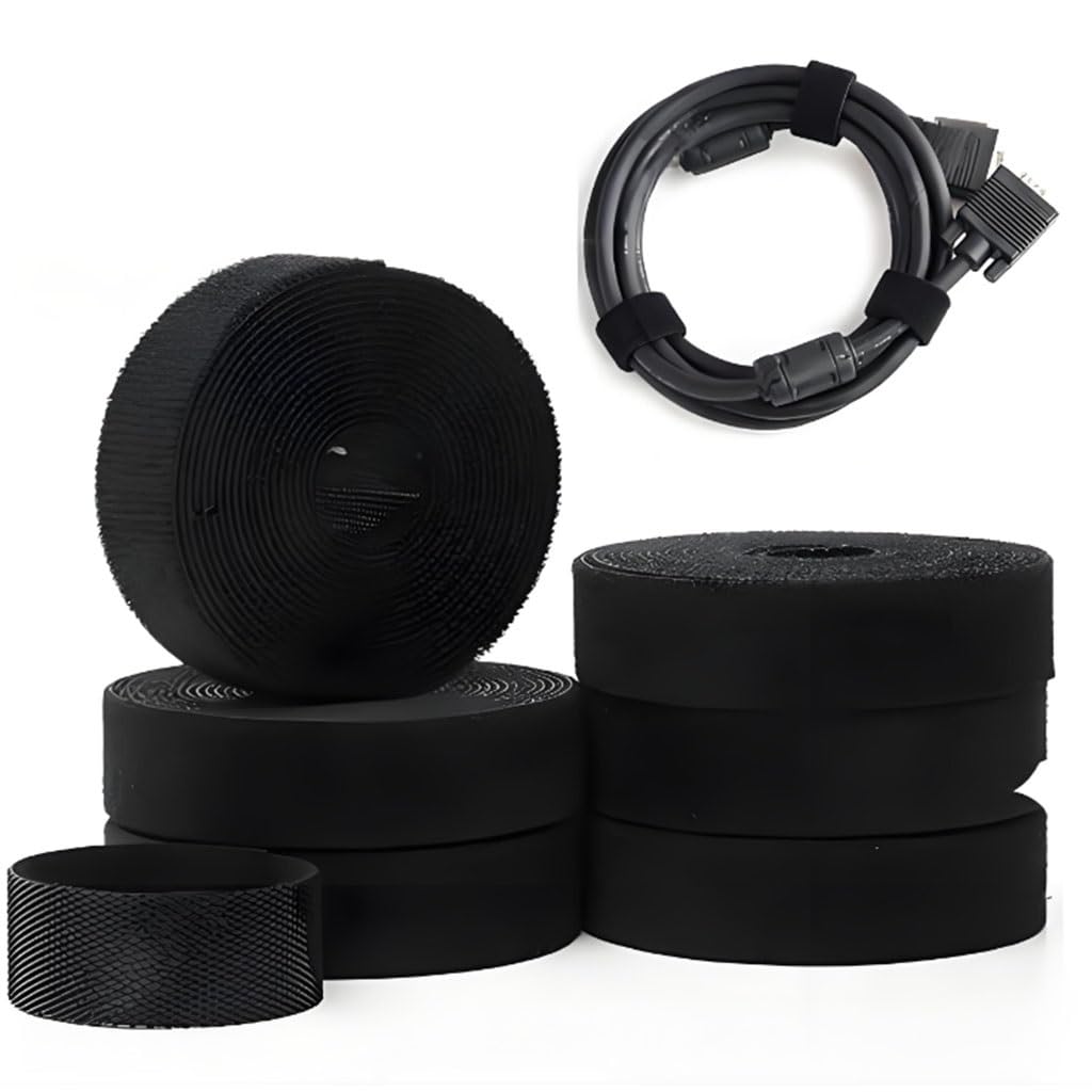Samlng One Color Reusable Fastening Zip Ties For Wire Management And Rope Organizer-5M(1.2Cm)