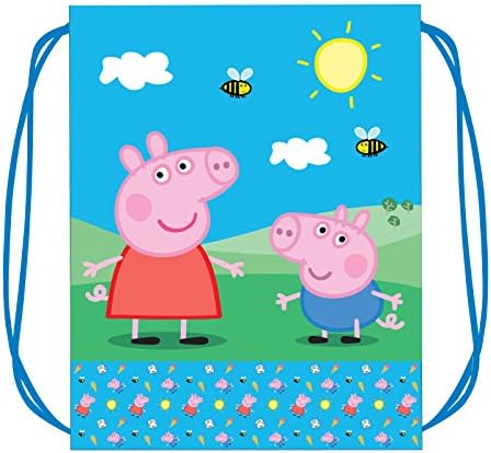 Rosman Gym Drawstring Bag Backpack for Kids with Peppa Pig