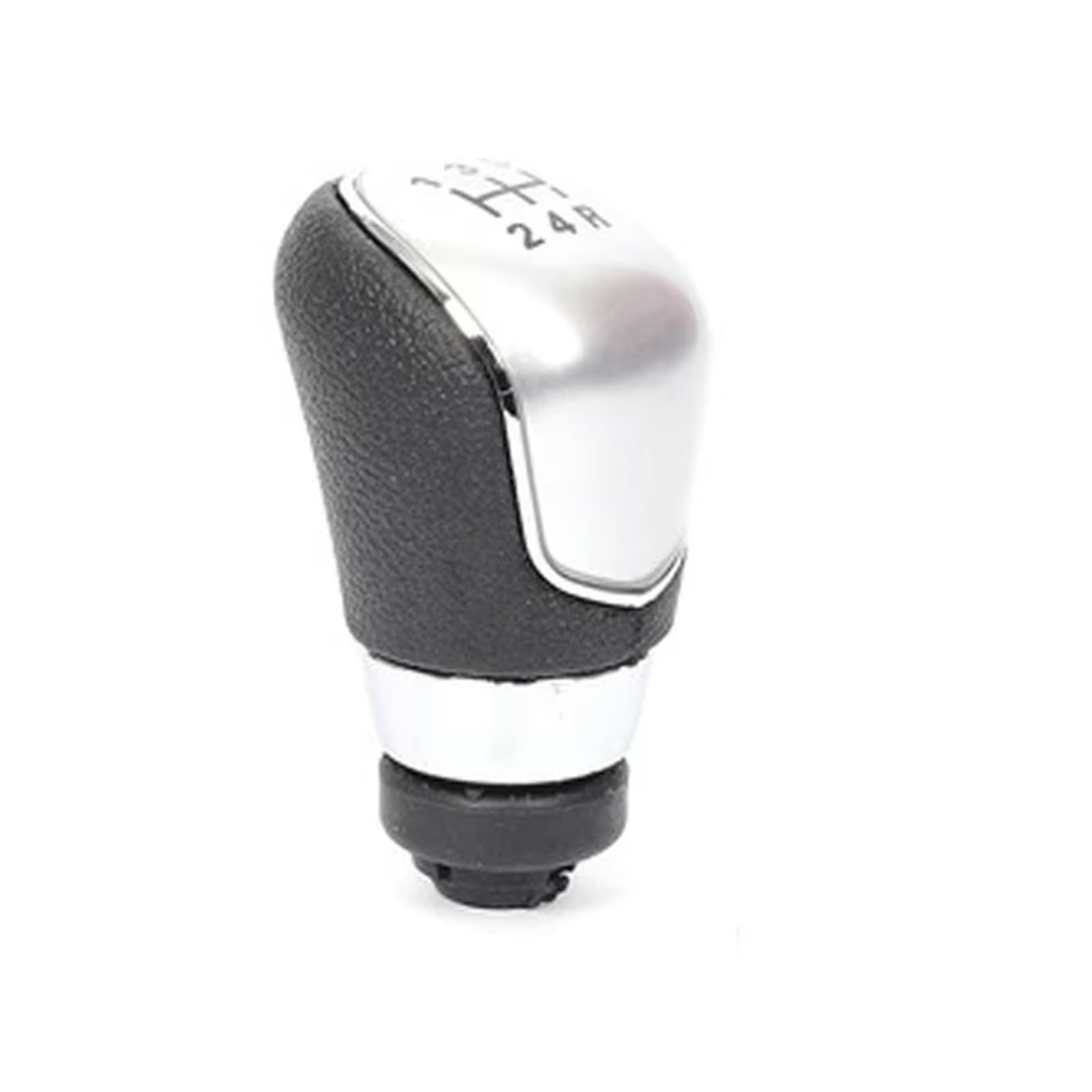 GHQFROP Transmission Gear Shift Knob for Fiesta 2013 2014 Manual Car Shift Gear Knob Lever Gaitor Boot Cover Car Gear Stick Knob(5 Speed Silver)