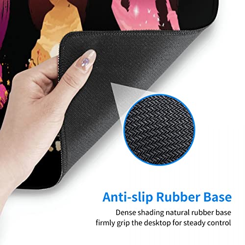 Anime Large Gaming Laptop Mouse Pad Tanjiro Nezuko Zenitsu Inosuke, Big Desk Pads Pc Keyboard Waterproof And Non-Slip 31.06 X 11.8Inches 3Mm Thick Rubber Table Mat Black #TOP4