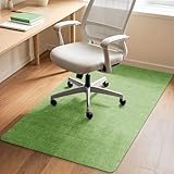 Office Chair Mat for Hardwood Floors 48"x36", Durable Non-Slip Large Tile Floor Protector, Anti-Scratch Thick Heavy-Duty Recyclable Gliding Desk Mats for Computer Rolling Chairs, Green