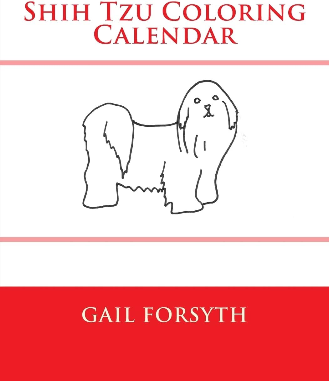 Shih Tzu Coloring Calendar