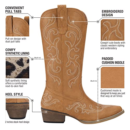 Hisea NZX04WTA8S Rollda Cowboy Boots For Women Western Cowgirl Boots thumb #2