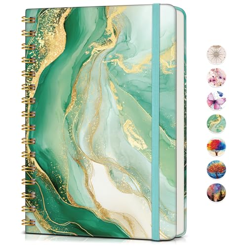 PAPEJOON Lined Spiral Journal Notebook for Women, A5 Cute Hardcover Spiral Journals for Writing, 150 Pages Pretty College Ruled Notebooks for Work & Note Taking, 5.75
