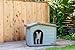 KERBL Katzenhaus Paola Eco – 79 x 59 x 55 cm (Graugrün / Braun, aus recyceltem Kunststoff, Stecksystem) 80911