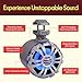 Pyle Marine Speakers - 5.25 Inch Waterproof IP44 Rated Wakeboard Tower and Weather Resistant Outdoor Audio Stereo Sound System with Built-in LED Lights - 1 Pair in Silver (PLMRWB50L)