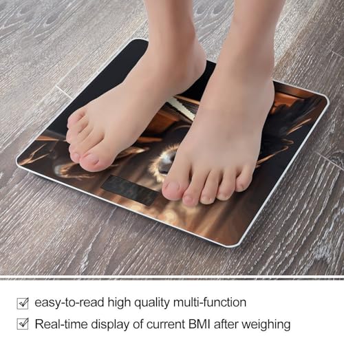 Báscula digital de baño precisa con pantalla LCD grande miniatura 5
