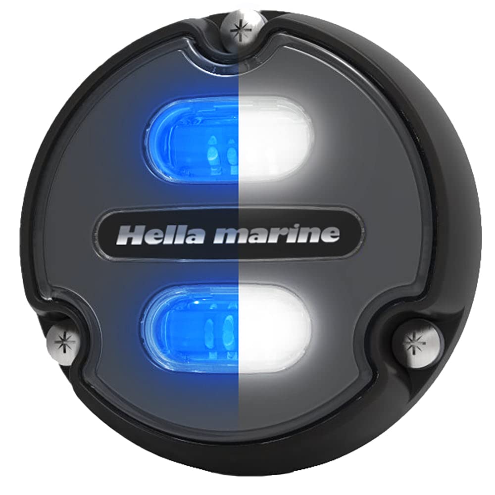 HellaMarine 16145001 A1 Navigation Light - Blue/White, Plastic, Black, Charcoal Lens, Single