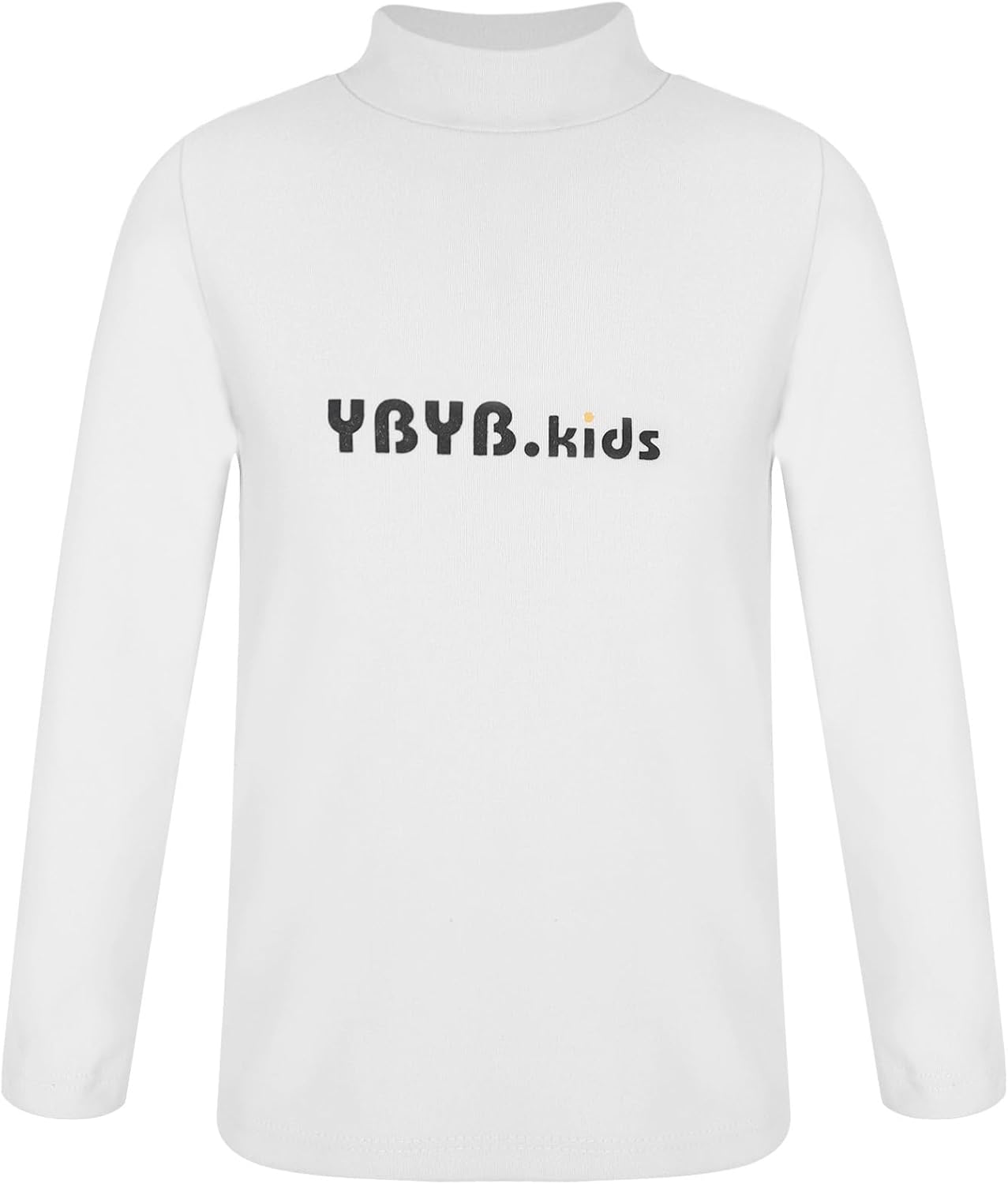 Kids Boys Girls Turtleneck Long Sleeve T-Shirt Printed Thermal Underwear Tops Tee Undershirt