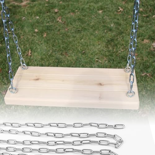 SEUICYNE 5m x 4mm Edelstahlkette Meterware Stahlkette, Edelstahl Ketten Gliederkette Metallkette Rundstahlkette Geschweißte Kette für Schaukelketten Ankerkette Hängesessel, Tragfähigkeit 200kg