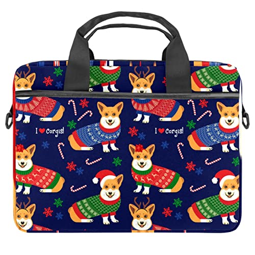 Bolso bandolera para ordenador de Corgis: ideal para llevar la Navidad a tu oficina