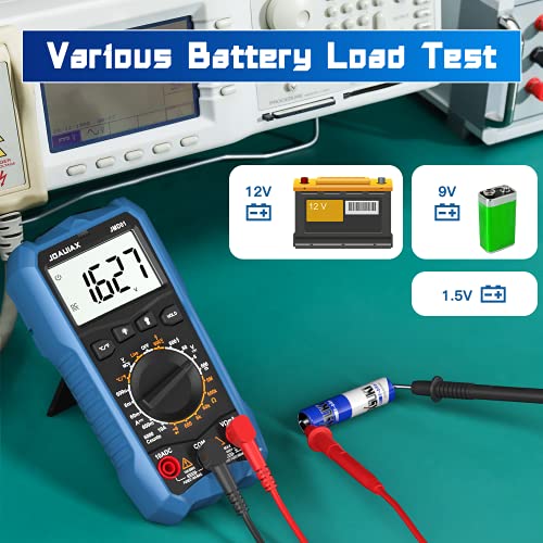Digital Multimeter Tester,6000 Counts Ac/Dc Voltage&Dc Current Multi Testers Voltmeter Measures Temperature/Resistance/Continuity/Diodes Ncv/Date Hold #TOP3
