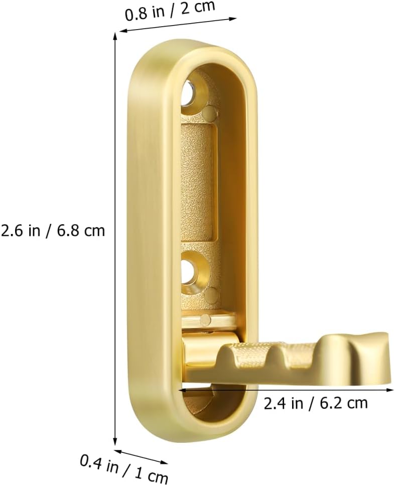 iplusmile 4 Pack Foldable Wall Hooks, Zinc Alloy Invisible Coat Hook for Hanging, Brushed Gold Retractable Towel Hanger, Space Saving Metal FoldingHooks for Backpack Purse Closet