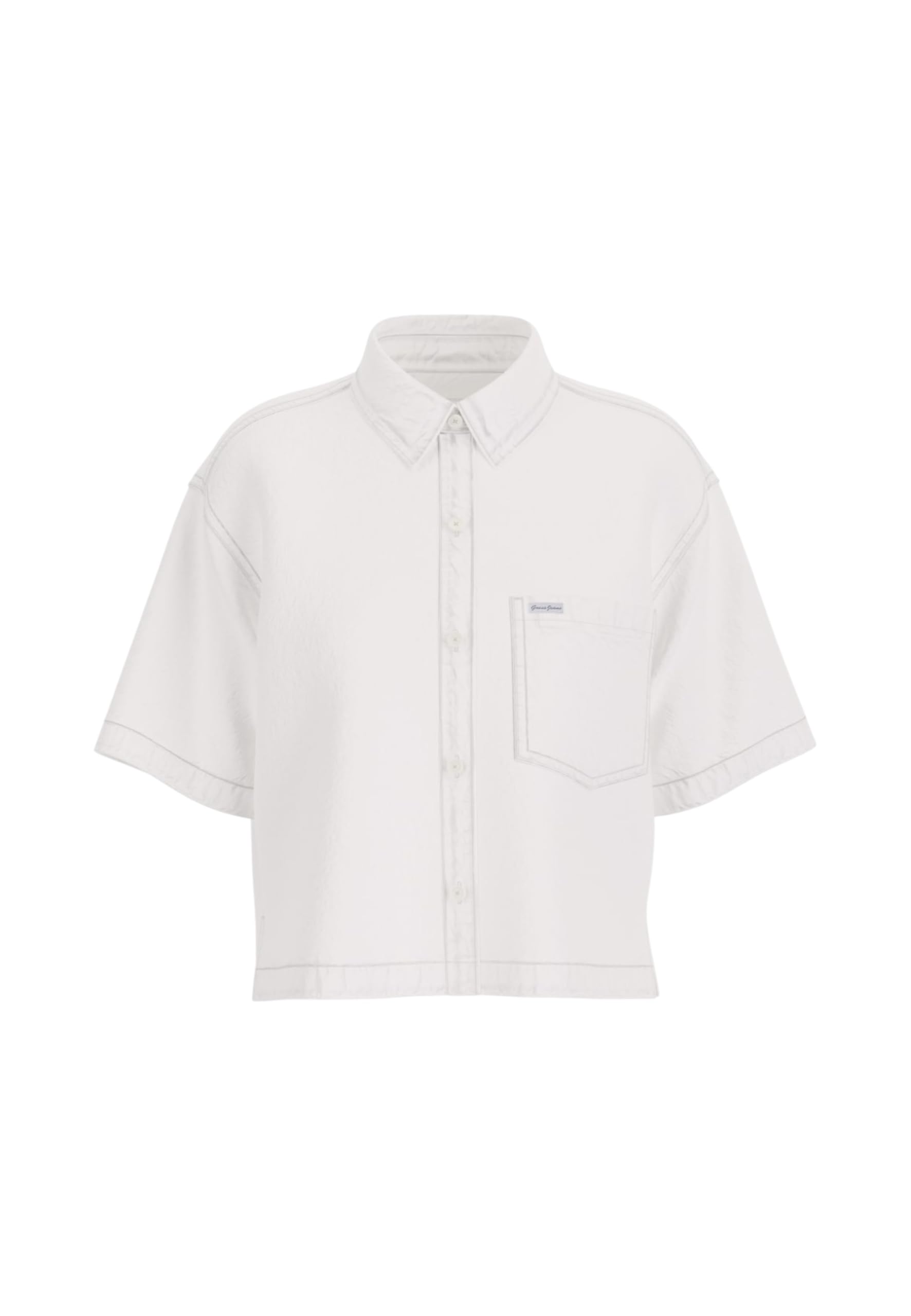 GUESS Donna Camicia Manica Corta Cotone W6GHY9D5NW1
