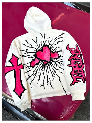SOLY HUX Men's Y2k Hoodie Graphic Hooded Sweatshirt Pullover Grunge Tops Hip Hop Streetwear2