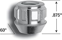 Vista 2 de Gorilla Automotive 78681N Cerraduras de rueda de extremo abierto Acorn (tamaño de rosca de 1/2")