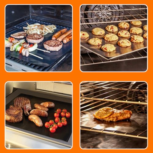 Miniatura 5 de Paquete De 2 Forros Antiadherentes Resistentes Para Horno: Sin Bpa Ni Pfoa, Ideal Para Hornos Eléctricos, Estufas De Gas, Microondas, Parrillas De Carbón Y Gas
