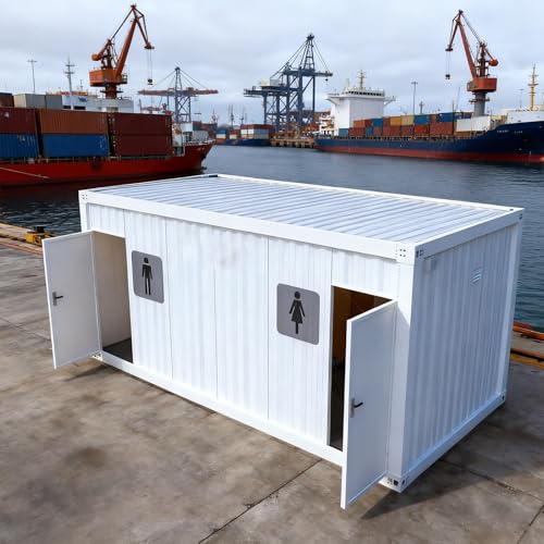 Portable Restroom, Movable Prefab Construction Toilet Cabin for Off-Grid Engineering