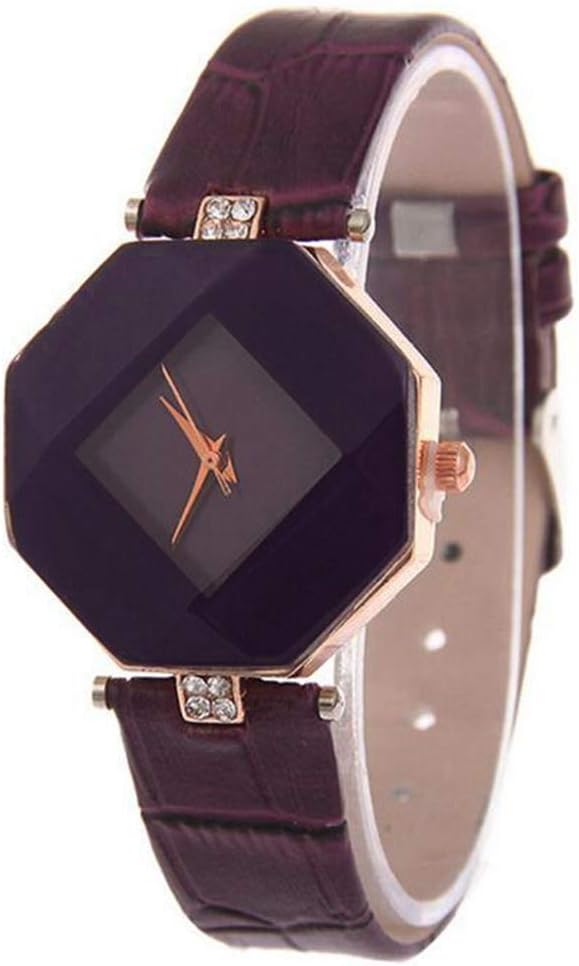 Womens Rhinestone Quartz Watches Fashion Analog Lady Wrist Watch Female Watches for Women Round Dial Case Comfortable PU Leather Wristwatch m94