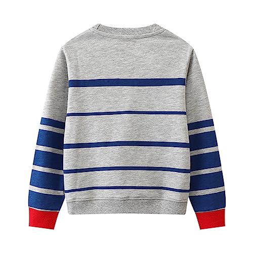 HILEELANG Toddler Boy Sweatshirts Crewneck Long Sleeve Pullover Cotton Graphic Christmas Clothing2