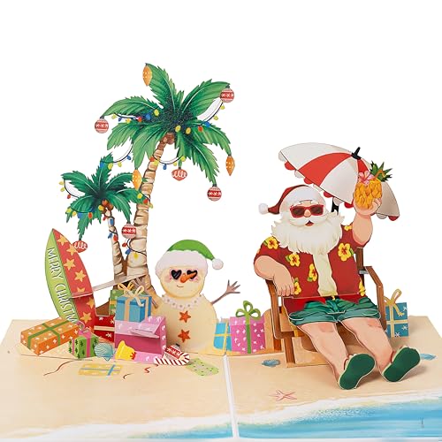 POPWOW Tropical Santa Pop Up Card