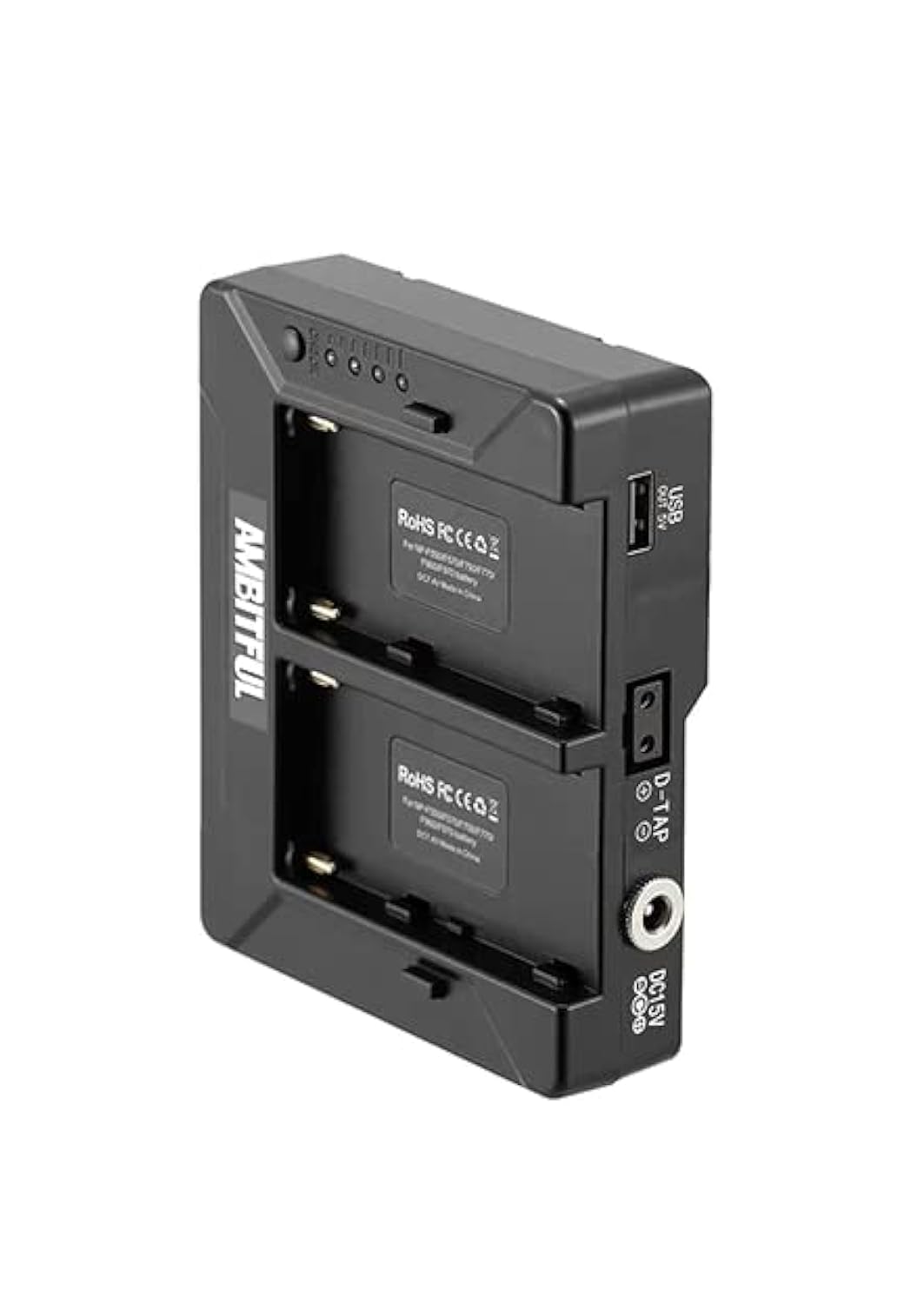 NP-F V-Mount Battery Compartments Power Adaptor for AMBITFUL FL80 & FL80 RGB LED Video Light