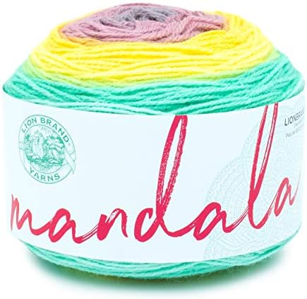 Lion Brand Yarn Company Mandala Yarn, Acrylic, Unicorn, 13.97 x 13.97 x 10.16 cm