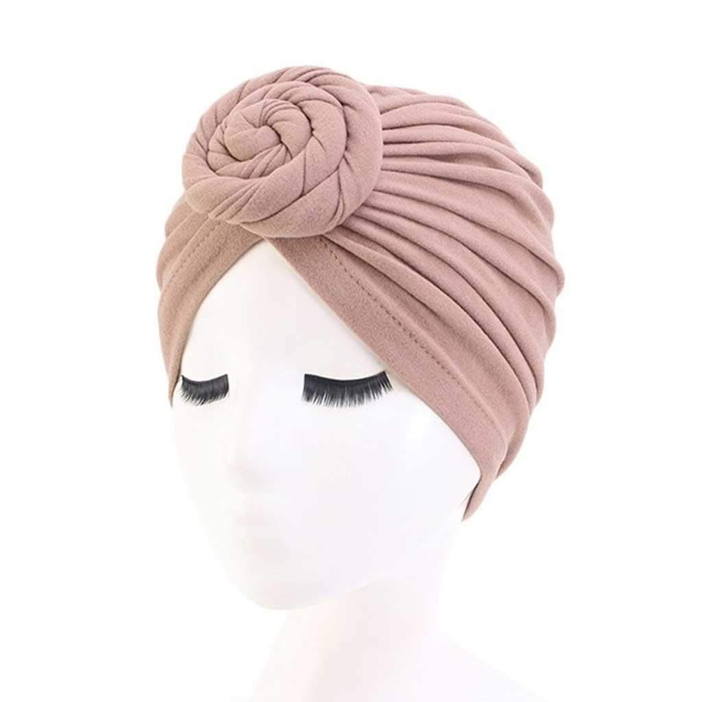 6 Colors Cotton Bonnet Hair Caps Styling Cover Wrap Hat Salon Night Natural Curly Elastic Bathing Sleep Women(D)