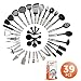 Mr. & Mrs. Kitchen Cooking Utensils Set - 39 Piece Premium Tool and Gadget Set Stainless Steel And Nylon – Turners, Tongs, Spatulas, Pizza Cutter, Whisk, Bottle Opener, Grater, Peeler, Can Opener