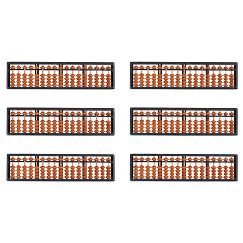 Abacus soroban en plastique à 17 chiffres pour calcul arithmétique enfant - Lot de 6 pièces
