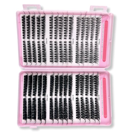KEQAR 600 Piezas Extensiones de Pestañas, Set de Pestañas Postizas 30-40-50-60-80-100D Curl, DIY Pestañas Pelo a Pelo para Principiantes, Chicas y Mujeres
