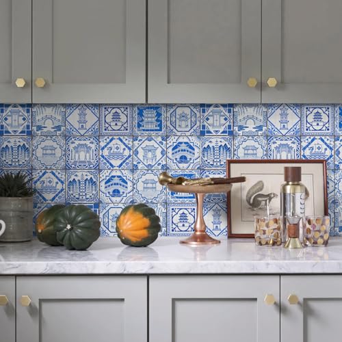 Easy Peel Stick wall Tile Stickers 6x6in Stick on backsplash Tiles,12Pcs by Adreamer90 - Used condition - Image 6